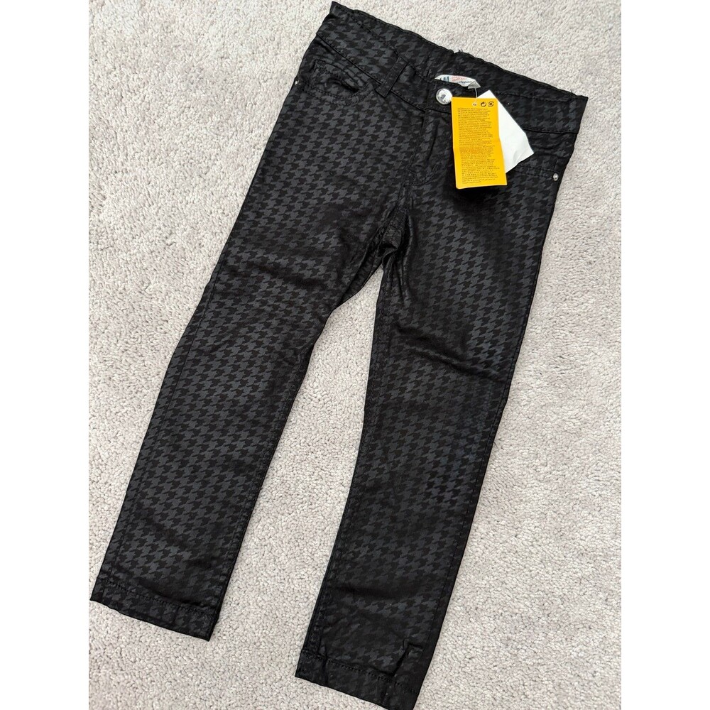 NEW Punk H&M Houndstooth Pants Skinny Size 3/4 Goth Baby Child Jeans